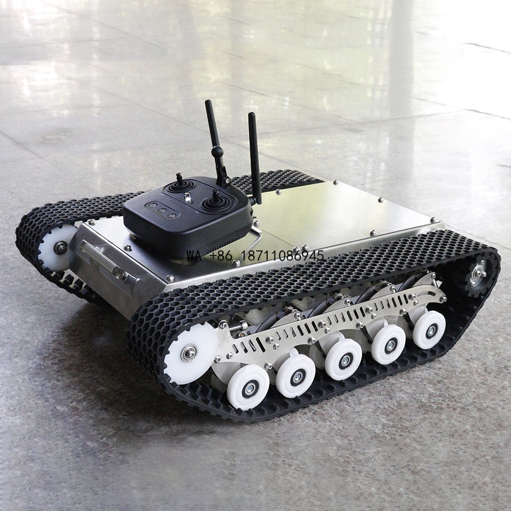 Tracked Robot Chassis - Роботизированная платформа на резиновых гусеницах с