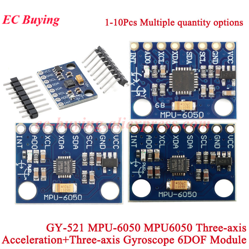 Accelerometer Mpu6050 - 1-10 шт. GY-521 MPU-6050 MPU6050 3-осевой