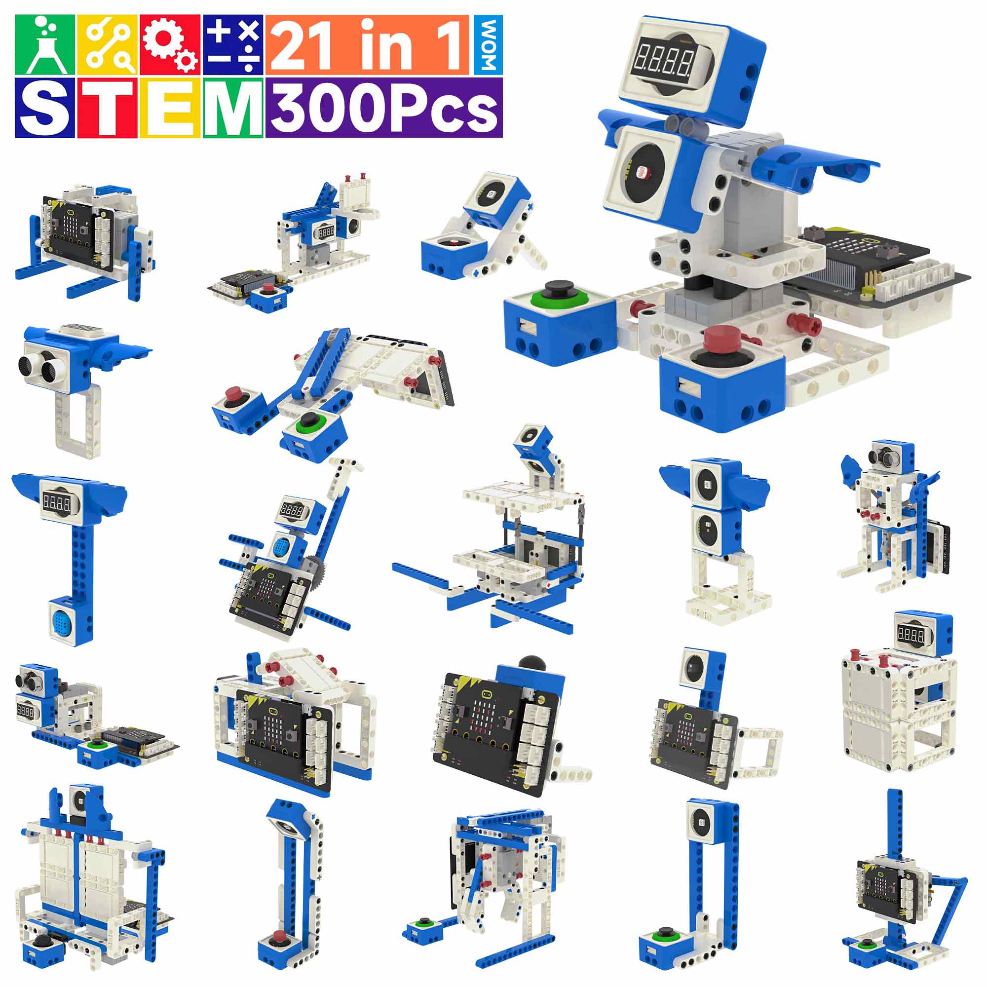 Microbit Robot - 21 в 1, комплект Microbit Robotics,