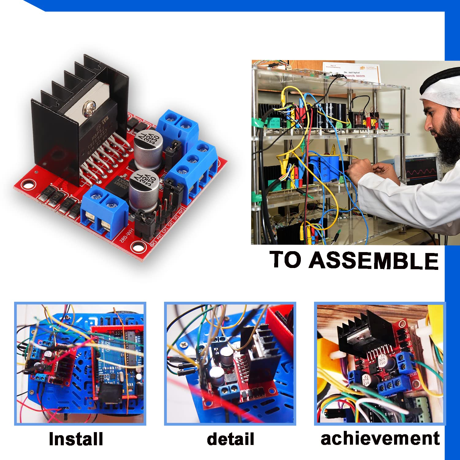 Плата контроллера привода двиг – обзор и цена Motor Driver L298N