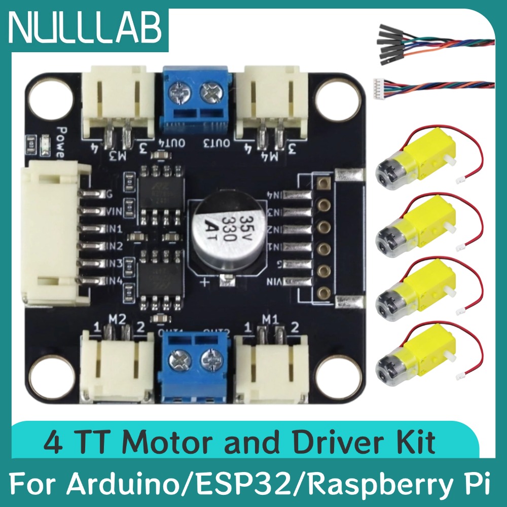 Комплект из 4 моторов TT и дра – обзор и цена Motor Driver L298N