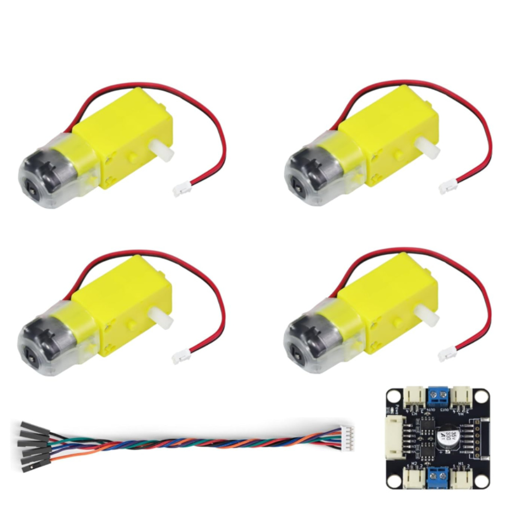 Комплект из 4 моторов TT и дра – обзор и цена Motor Driver L298N