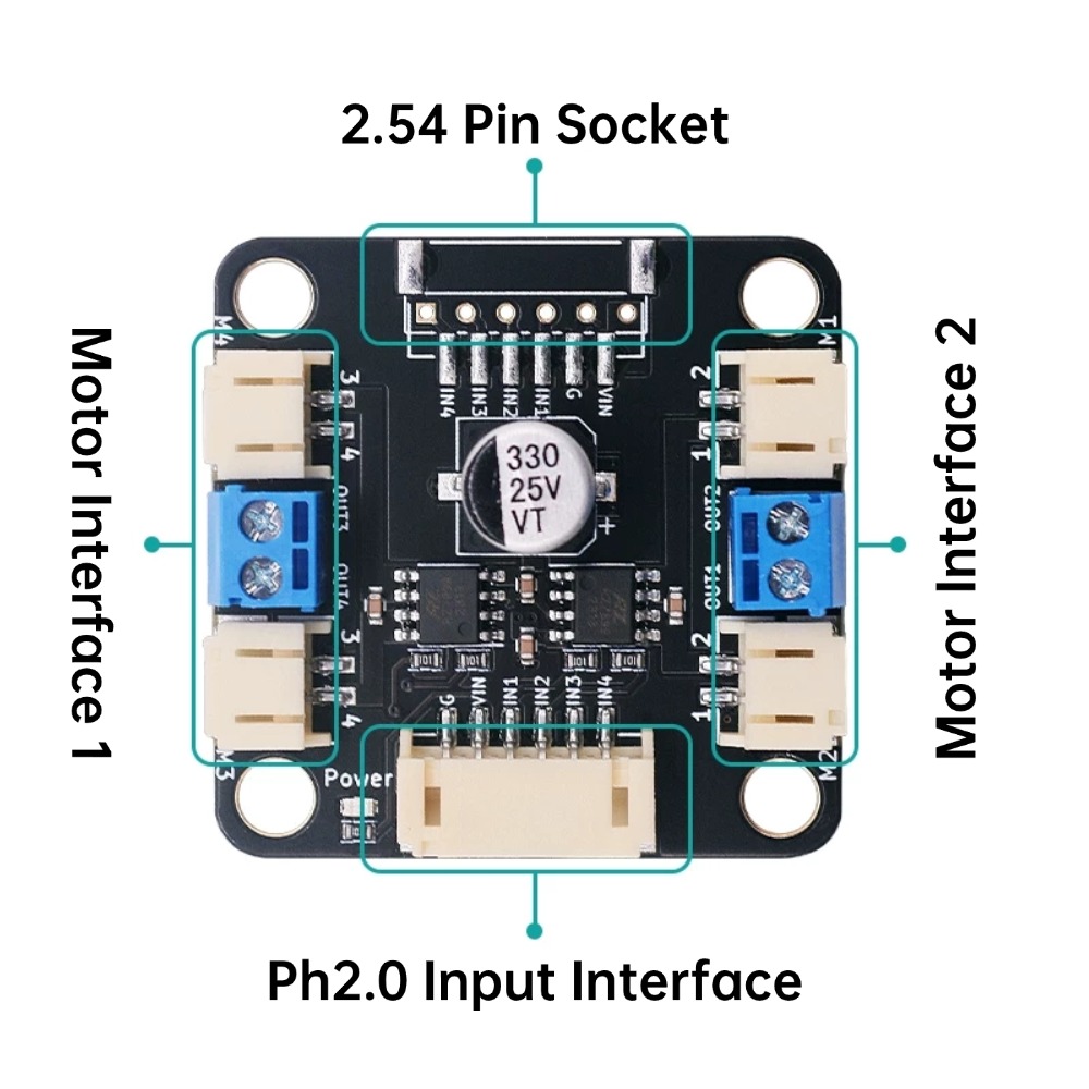 Комплект из 4 моторов TT и дра – обзор и цена Motor Driver L298N
