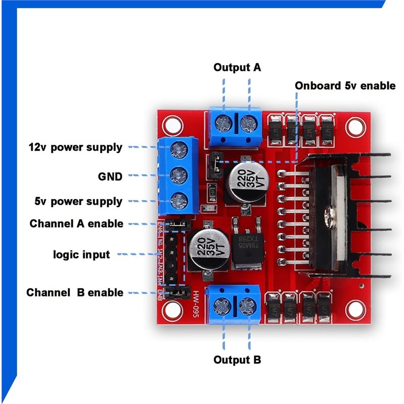 Плата контроллера двигателя AE – обзор и цена Motor Driver L298N