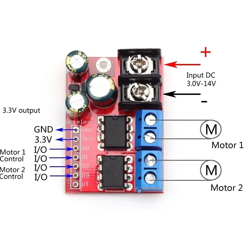 Модуль управления двумя двигат – обзор и цена L298N Module
