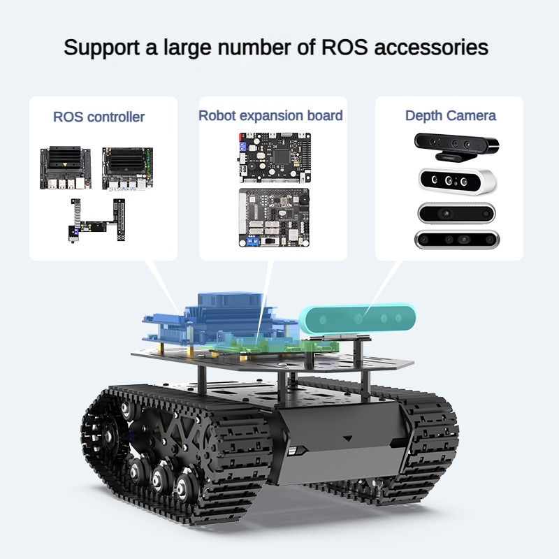 10 кг нагрузка, сильное аморти – обзор и цена Tracked Robot Chassis