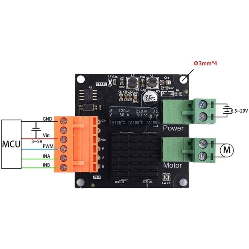AT02-12V 24V 16A Модуль драйве – обзор и цена Motor Driver Module