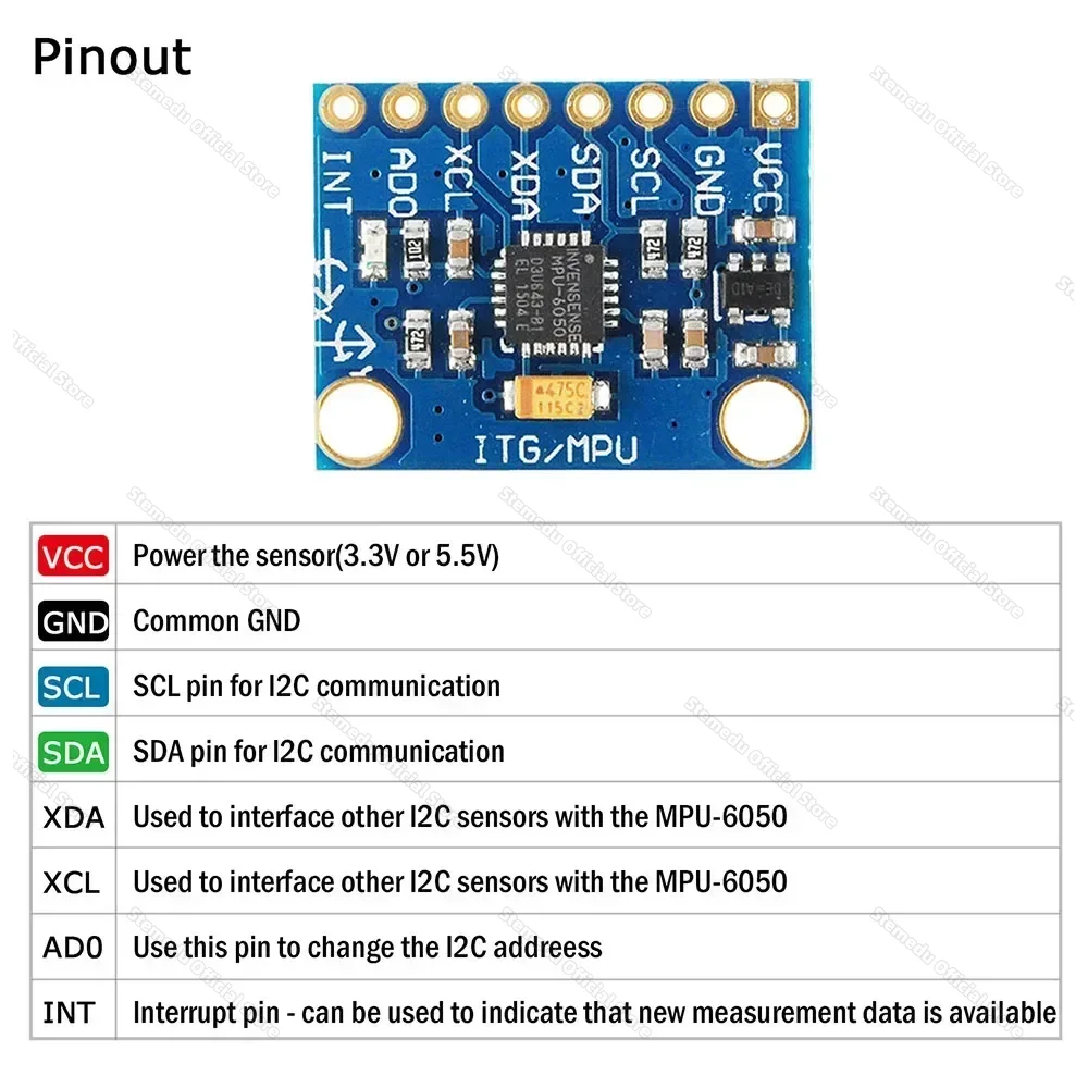 GY-521 MPU-6050 Модуль датчико – обзор и цена Accelerometer Mpu6050